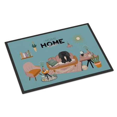 Carolines Treasures 18 x 27 in. Black Pekingese Sweet Home Indoor or Outdoor Mat CK7952MAT